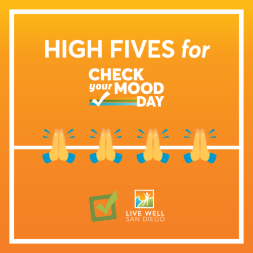 High fives for Check Your Mood Day