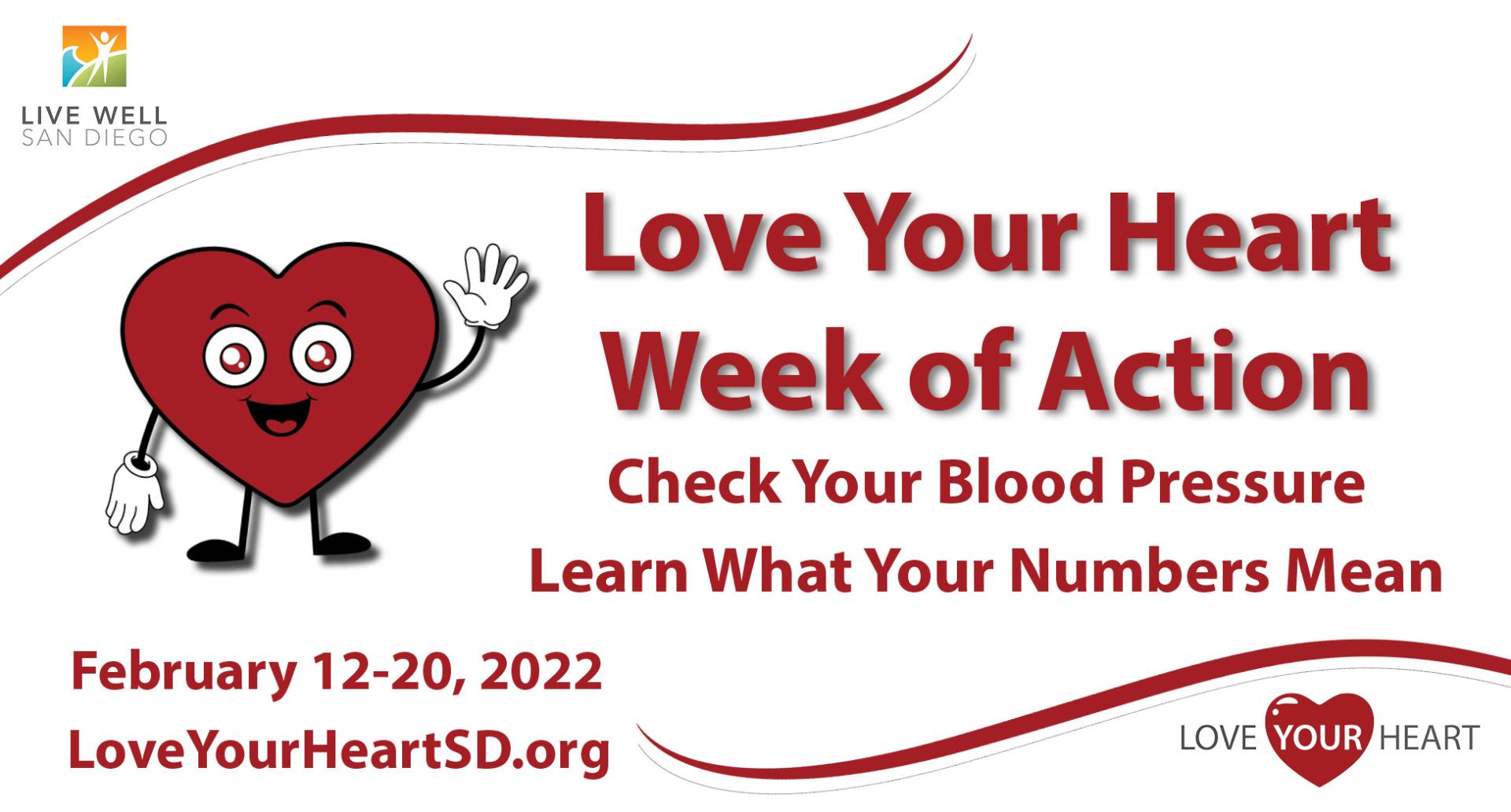 Love Your Heart 2022 Week of Action newsletter ad (Check your blood pressure, learn what your numbers mean)