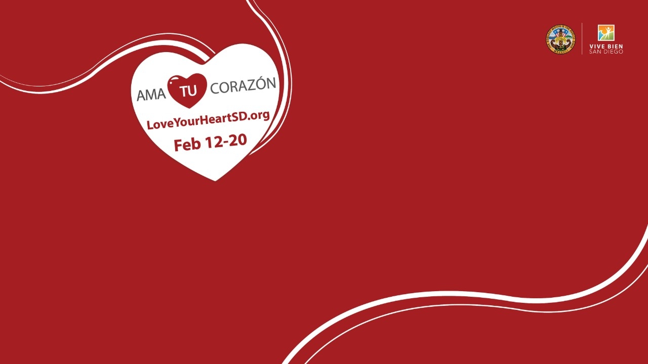 Red virtual meeting background in Spanish