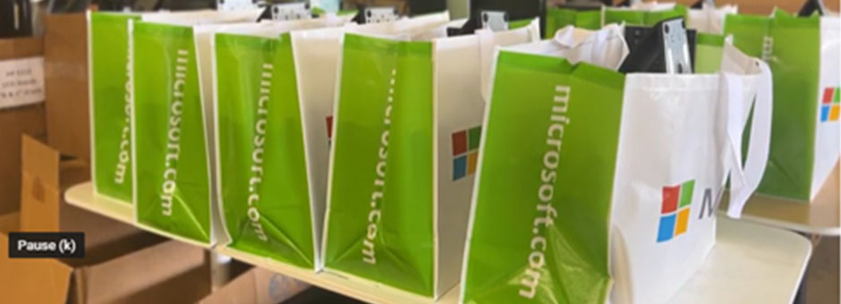 Bags holding computers