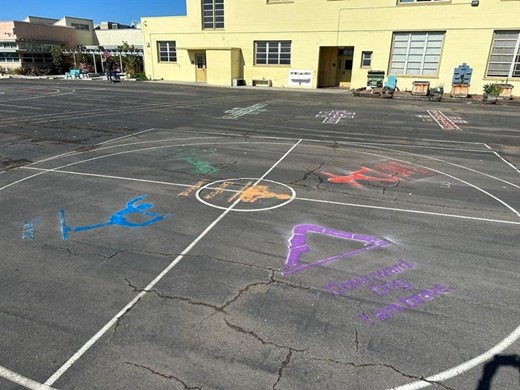 MyPlate Playground Stencil at Carson Elementary