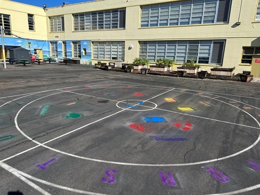 Playground Stencil at Carson Elementary