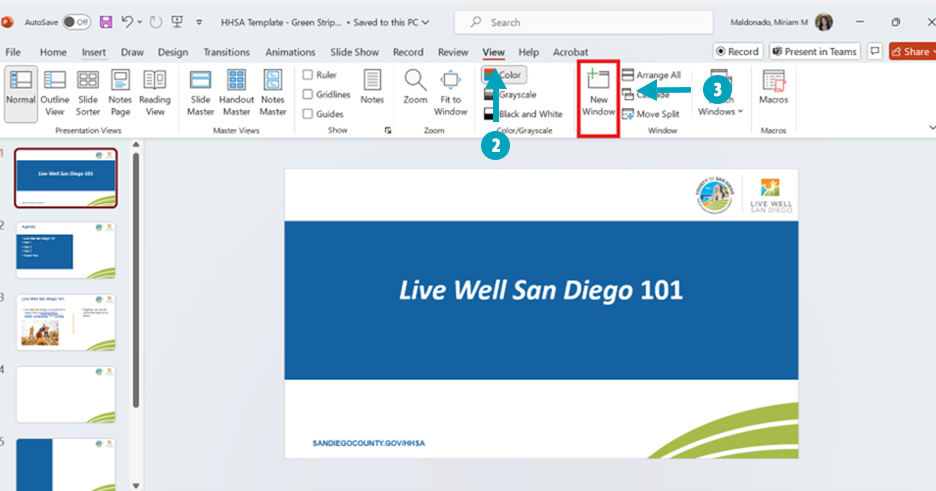PowerPoint How to use multiple windows