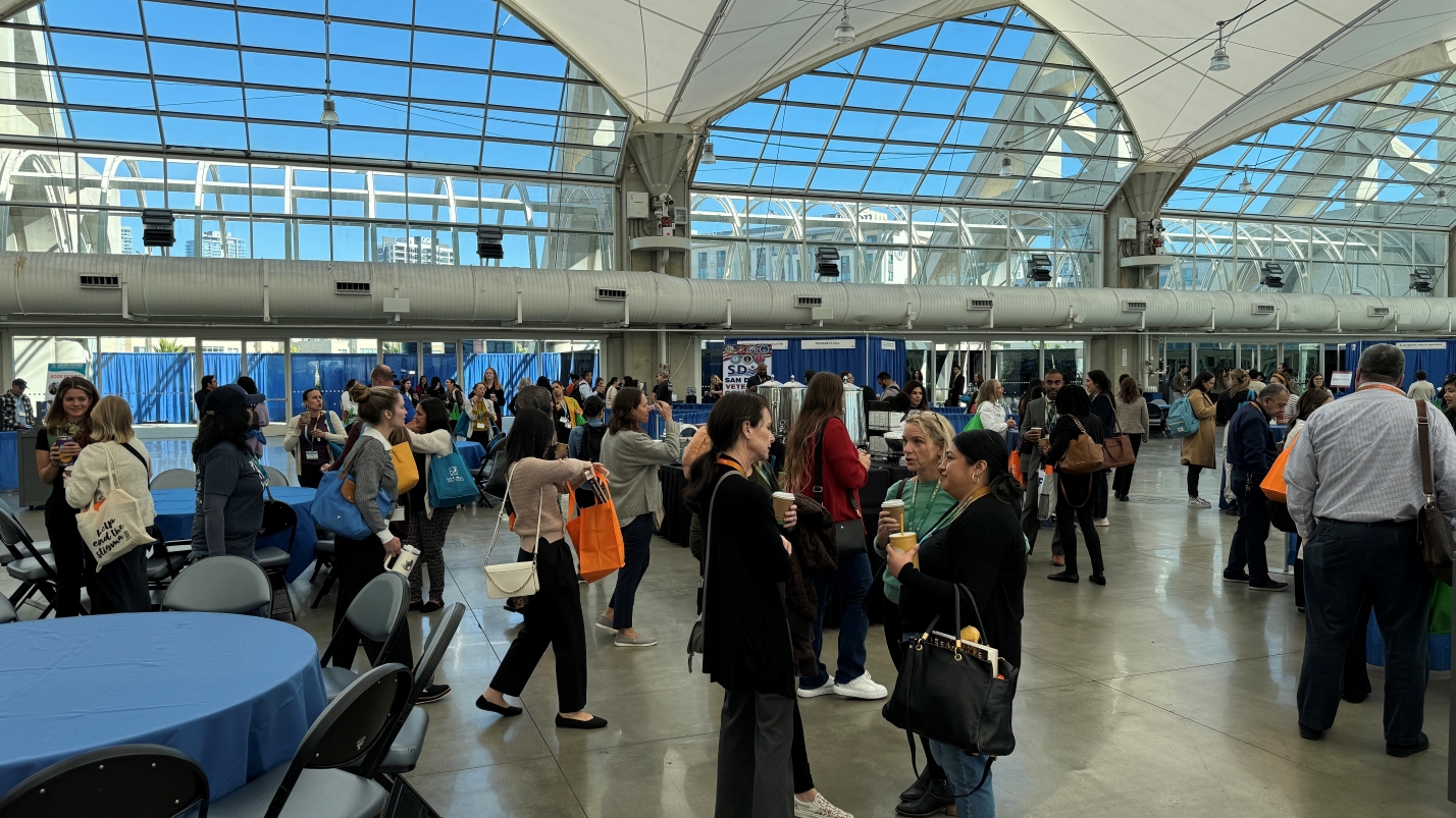 Networking at the Connection Hub - Wide Angle