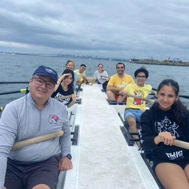 Community Rowing of San Diego and Club de Remo Tijuana Rowing Together on the Bay