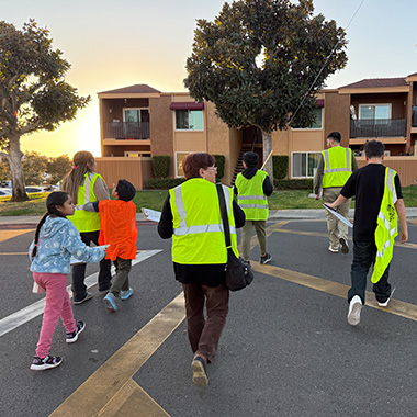 Community HousingWorks blog thumbnail showing residents doing a safety walk audit
