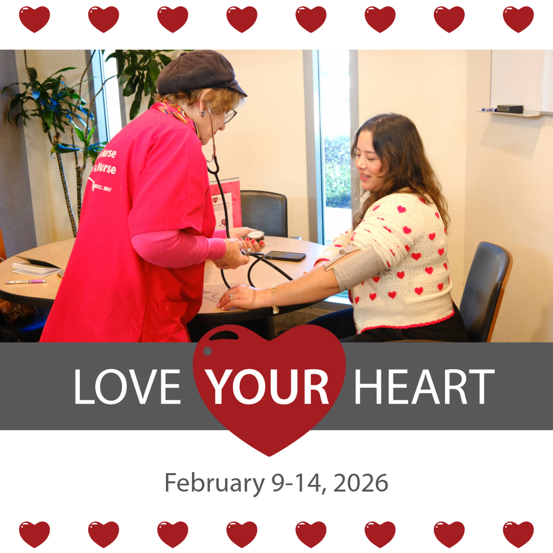 love your heart site volunteer giving blood pressure screening