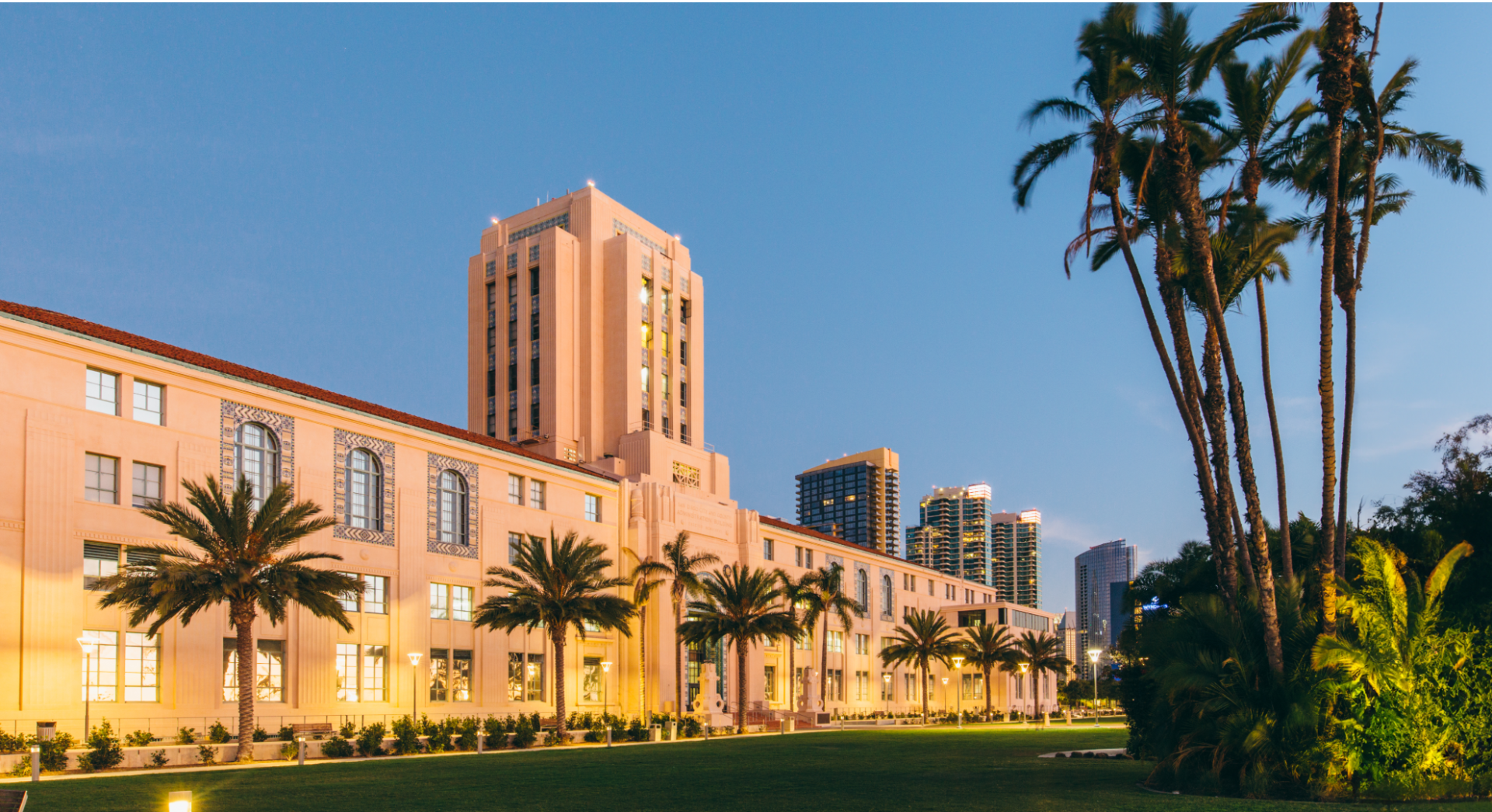 Waterfront County Administration Building photo at golden hour