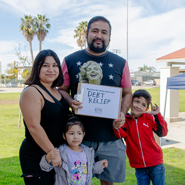 Family photo holding 