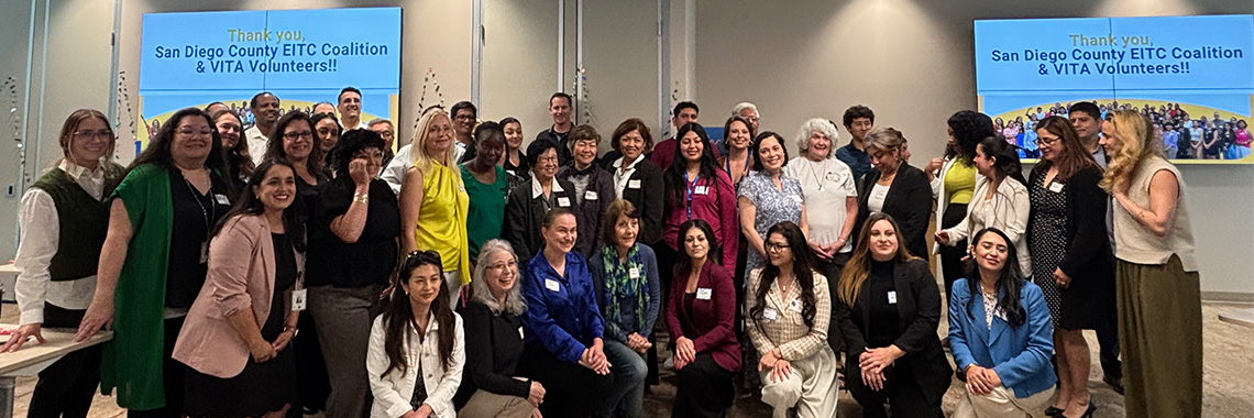 Group photo of San Diego County EITC Coalition and VITA volunteers
