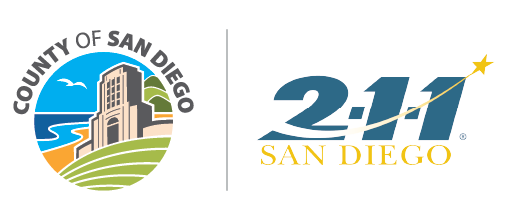 211 San Diego logo paired with County of San Diego logo