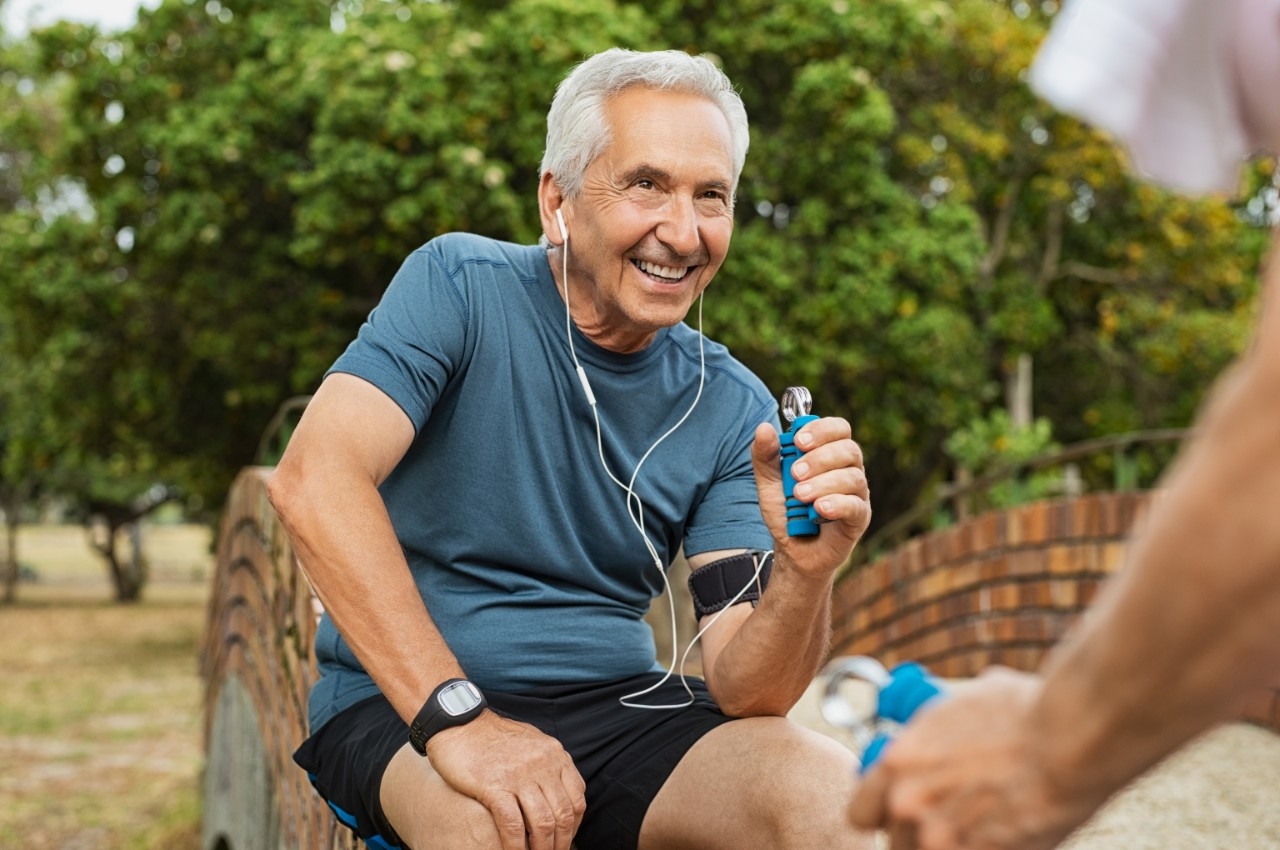 senior exercising