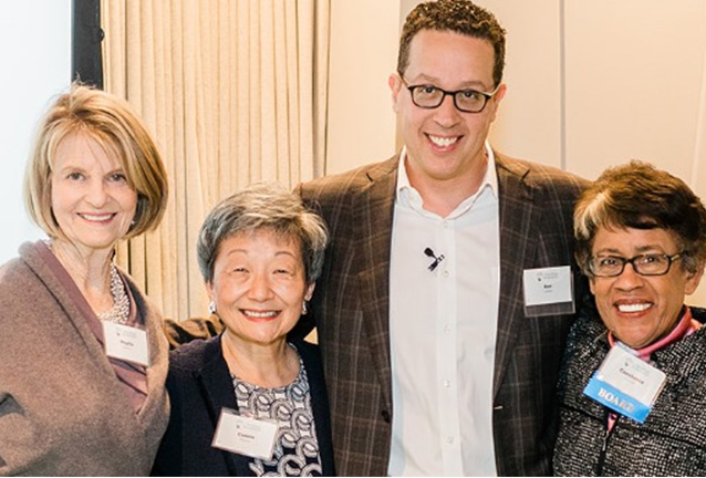 A group of donors to the San Diego Foundation pose for a picture