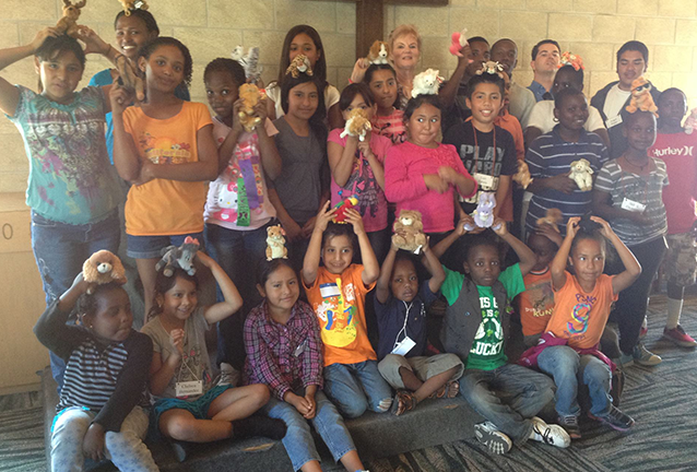 Children with toys from UPLIFT