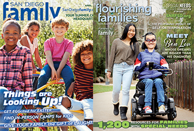 San Diego Family Magazine covers with children