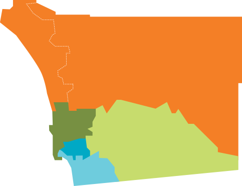 SD Community Regions map