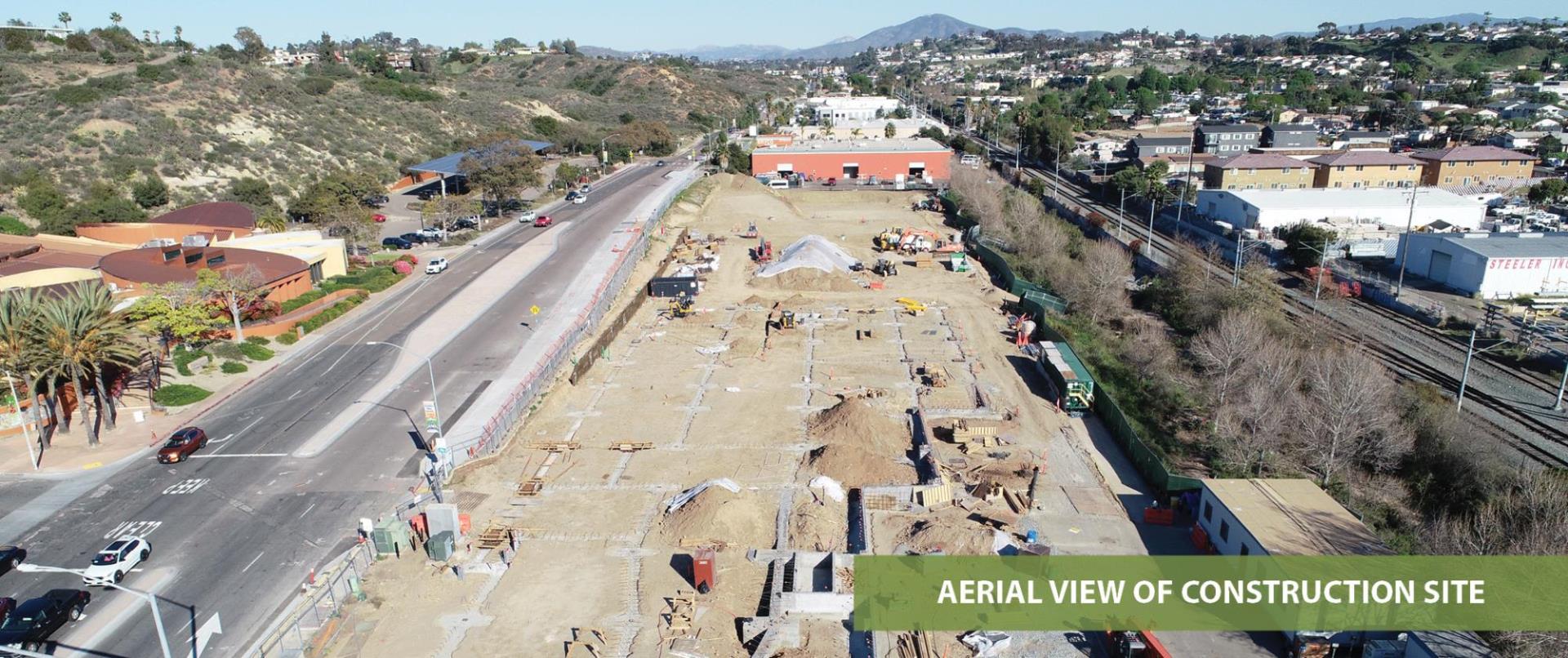 Aerial View of Construction Site