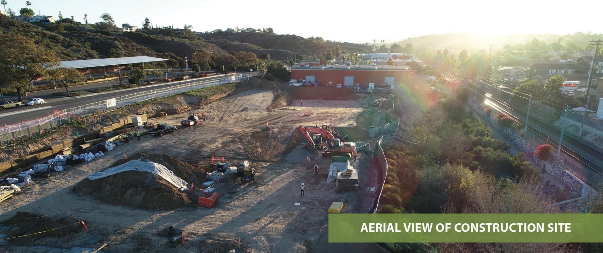 Aerial View of Construction Site