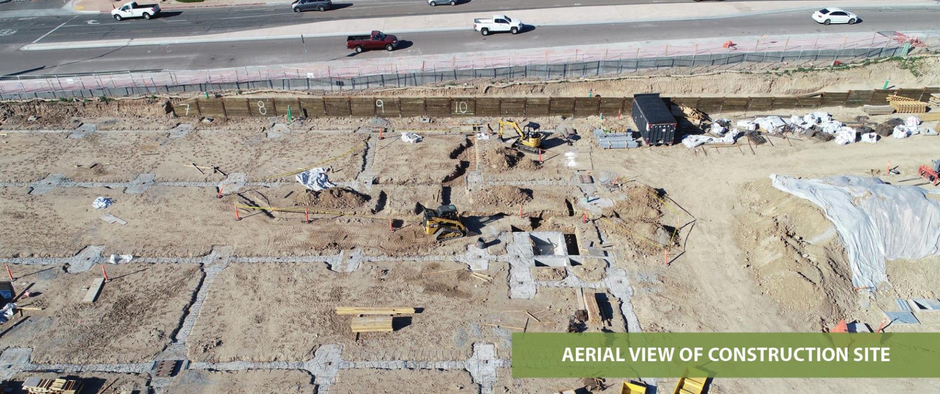 Aerial View of Construction Site