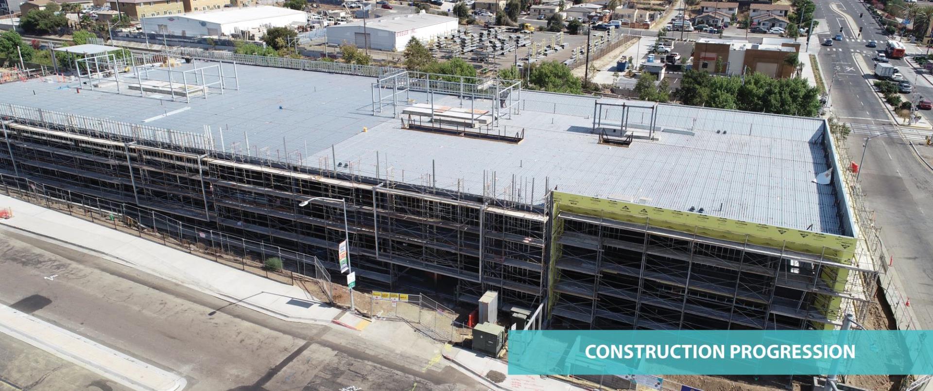 Construction site, buildings are going up